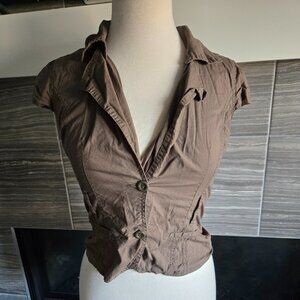 Women's size Small Button Up Short Sleeve